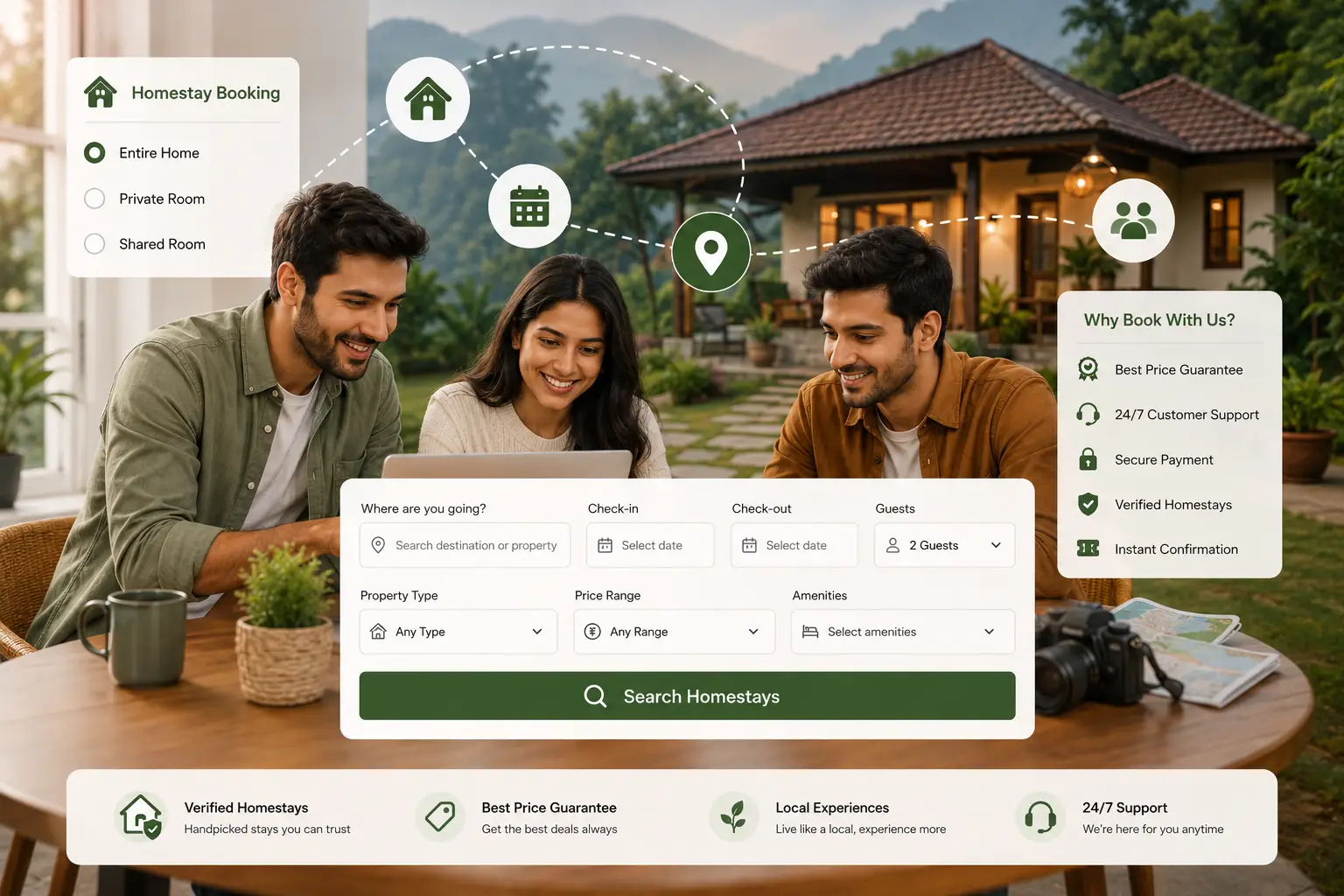 Homestay Booking Portal Features