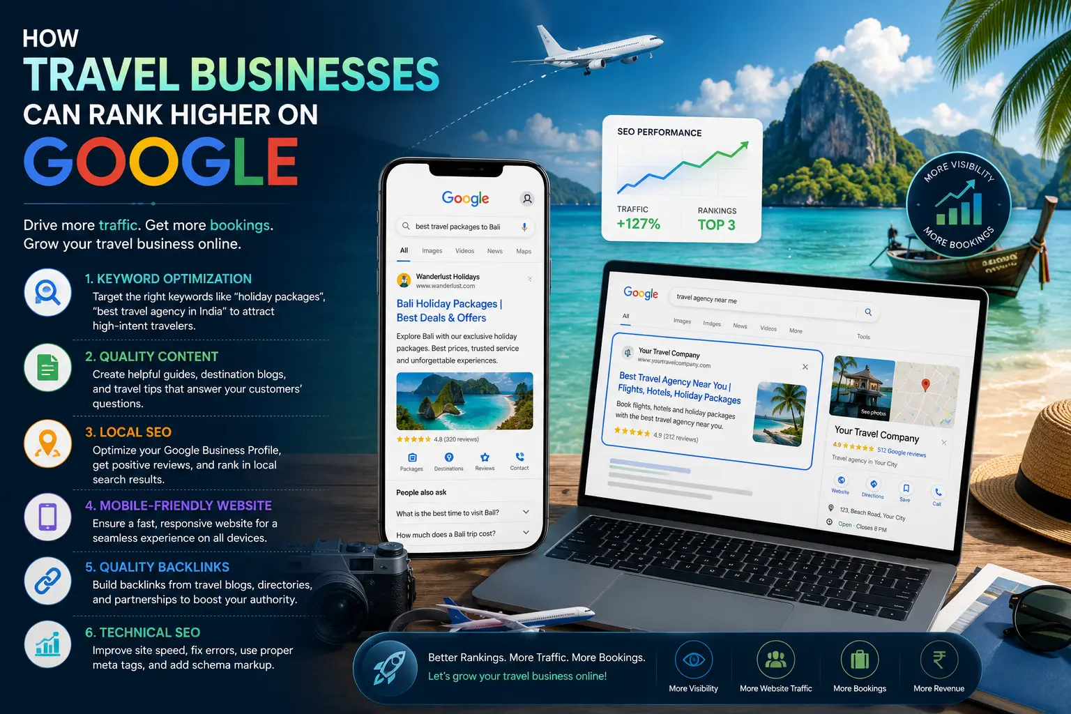 How Travel Businesses Can Rank Higher on Google
