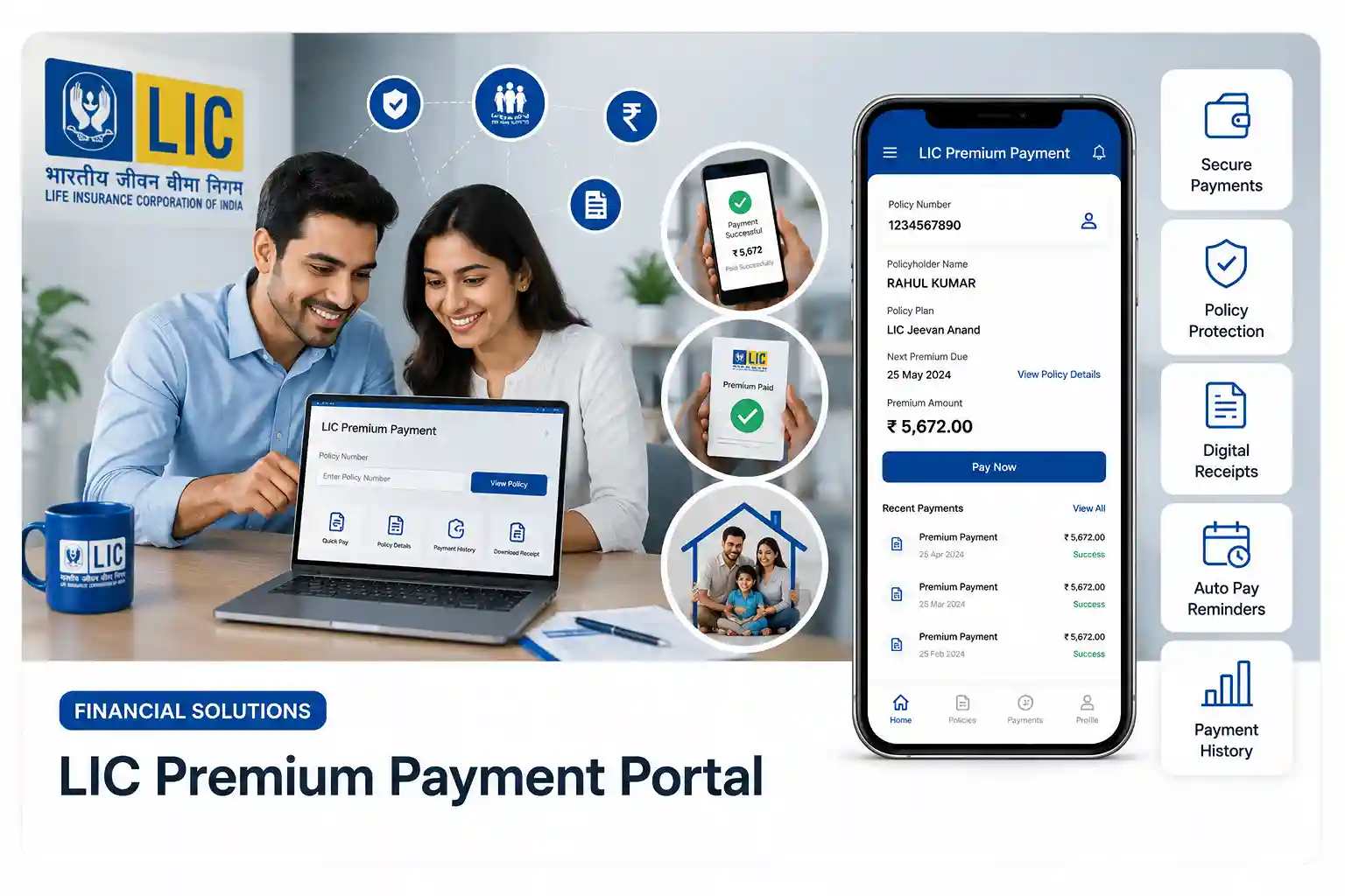 LIC Premium Payment Features